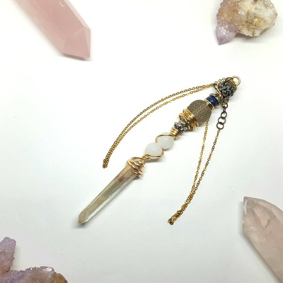 Clear Quartz Crystal Wand - Picture 3 of 9